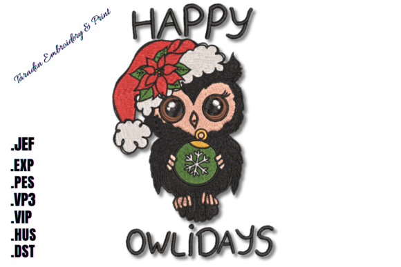 Happy Owlidays: A Festive Embroidery Design Worth Your Hoop Time
