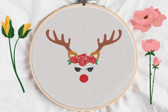 Reindeer Antlers: A Whimsical Christmas Embroidery Design Worth Personalizing