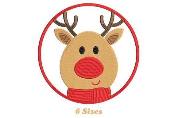 Reindeer Face: A Festive, Versatile Holiday Embroidery Design