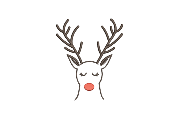 Reindeer Outline: A Thoughtful Embroidery Design for Meaningful Gifts